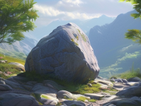 在一片静谧的山谷中，隐藏着一块被岁月遗忘的石头，它静静地躺在那里，仿佛在诉说着一个古老的故事。这就是影石，一块看似普通却又蕴含着无尽奥秘的石头