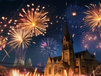 跨年晚会，璀璨之夜，共赴时光之约，之夜，跨年晚会